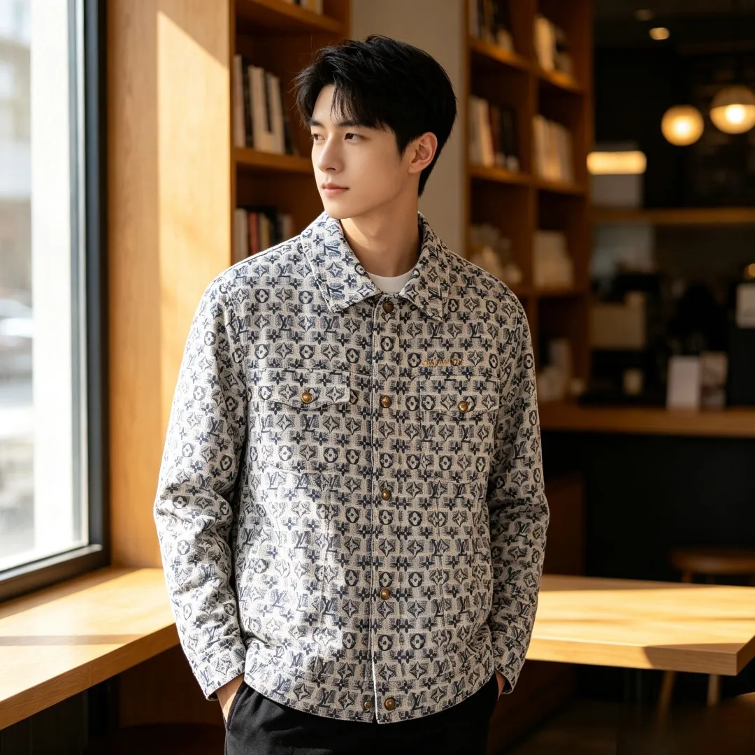 Louis Vuitton/Louis Vuitton all-over embroidered old flower lapel jacket